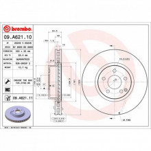 Тормозной диск Brembo 09.A621.11 (298412)