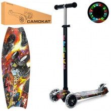 Самокат детский MAXI iTrike JR 3-055-1-WP19 с подсветкой