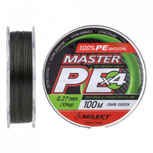 Шнур Select Master PE 100m Dark Green 0.27мм 33кг (1870.15.96) (277712)