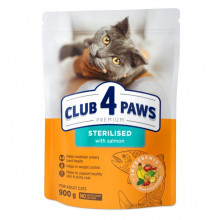 Сухой корм для кошек Club 4 Paws Премиум Sterilised с лососем 900 г (4820269144804) (343812)