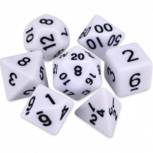 Набор кубиков для настольных игр Games 7 Days Opaque 7 Dice Set - White (g7dopaq07) (269322)