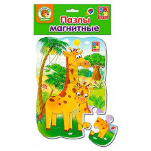 Детские пазлы на магните "Жирафики" А5 VT3205-79, 12 элементов