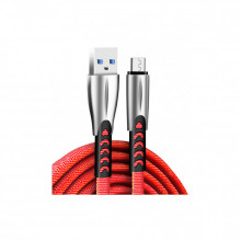 Дата кабель USB 2.0 AM to Micro 5P 1.0m zinc alloy red ColorWay (CW-CBUM011-RD) (321432)