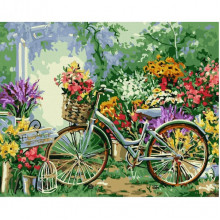 Картина по номерам. Art Craft "Велосипед в цветах" 40*50см 12501