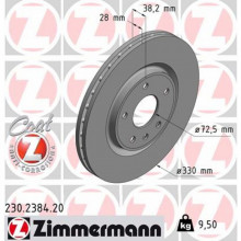 Тормозной диск ZIMMERMANN 230.2384.20 (299632)