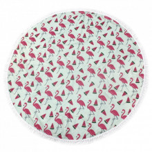 Полотенце MirSon пляжное №5077 Summer Time Menthol Flamigo 150x150 см (2200003947854) (325632)
