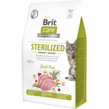 Сухой корм для кошек Brit Care Cat GF Sterilized Immunity Support со свининой 400 г (8595602565061) (323732)
