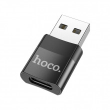 Переходник UA17 USB M to USB-C F USB2.0 Black HOCO (6931474762009) (340732)