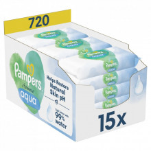 Детские влажные салфетки Pampers Harmonie Aqua 15 пачек x 48 шт (8006540510247) (271832)