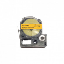 Лента для принтера этикеток UKRMARK E-C4KBM, 12мм х 8м, black on gold, совместима с LC4KBM (900509) (286832)
