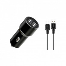 Зарядное устройство XO 1xUSB + cable USB to Micro 5P TZ09 black (6920680873487) (322932)