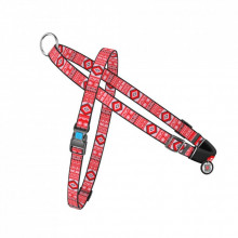 Шлей для собак WAUDOG Nylon с QR-паспортом "Этно красный" L (5449) (309342)