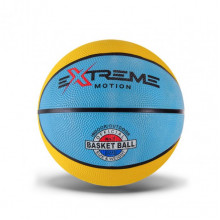 Мяч баскетбольный Extreme Motion BB1485 № 7, 520 грамм (Желто-голубой)