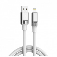 Дата кабель USB 2.0 AM to Lightning 1.0m 6A silicone white XO (NB251_L_White) (323742)