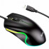 Игровая компьютерная мышь проводная HOCO GM19 Enjoy RGB подсветка Чёрная (342742)