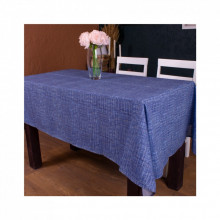 Скатерть MirSon Рогожа №209 Blue Binding 130x220 см (2200006738114) (329842)