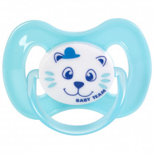 Пустышка Baby Team силиконовая,классическая, 0+ мес (3007_голубой) (343842)