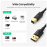 Кабель для принтера USB 2.0 AM/BM 1.0m US135 black Ugreen (20846) (319152)