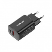 Зарядное устройство Essager 1xUSB + 1xUSB-C PD30W black (ECTPQS-ZTB01) (323152) Зарядное устройство Essager 1xUSB + 1xUSB-C PD30W black (ECTPQS-ZTB01) (323152)