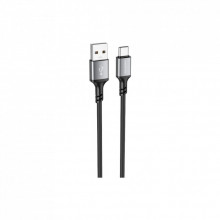 Дата кабель USB 2.0 AM to USB-C 1.0m 3A black BOROFONE (6974443386417) (323352)