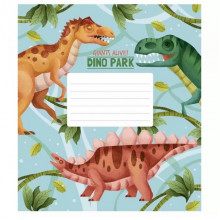 Тетрадь ученическая Dino park 012-3227K-2  в клетку на 12 листов