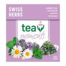 Чай Tea Moments Swiss Herbs зеленый 20х1.7 г пирамидки (tm.02944) (323752)