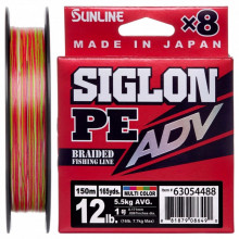 Шнур Sunline Siglon PE ADV х8 150m 0.4/0.108mm 5lb/2.3kg Multi Color (1658.10.78) (277852)