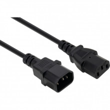 Кабель питания C13 to C14 3.0m 1mm2 Vinga (VCPP1C13143BK) (243062)