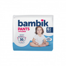 Подгузники Bambik трусики 6 (15+ кг) 30 шт (4823071652536) (197362)