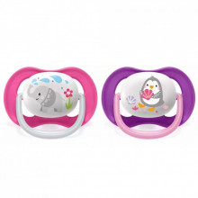 Пустышка Philips AVENT Ultra Air Animal для девочек 6-18 мес (SCF080/08) (272462)