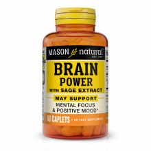Травы Mason Natural Шалфея Экстракт, Сила мозга, Brain power with sage extract, (MAV18145) (305462)