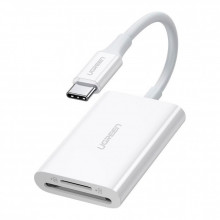 Считыватель флеш-карт Ugreen USB-C 3.1 to TF/SD CM265 White (35506) (343462)