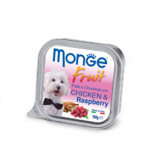 Консервы для собак Monge DOG FRUIT курица с малиной 100 г (8009470013215) (251762)