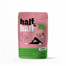 Влажный корм для кошек Half&Half кусочки с индейкой в желе для котят 100 г (4820261920864) (231862)