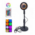Проекционная разноцветная RGB LED лампа Sunset Lamp с эффектом заката с пультом, светильник заката/рассвета, 16 оттенков (173962)