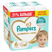 Подгузники Pampers Premium Care Розмір 6 (13-18 кг) 140 шт (8006530223683) (345962)