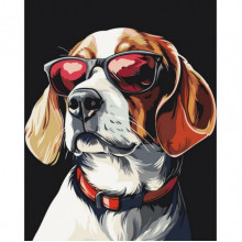 Картина по номерам "Стильный пес" 11579-AC 40х50 см