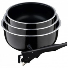 Набор посуды Bergner Click&Cook ковші 16/18/20 см 4 предмета (BG-31608-BK) (293172)