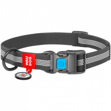 Ошейник для животных WAUDOG Waterproof пластиковая пряжка LШ 25 мм Д 34-49 см серый (261411) (310372)