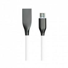 Дата кабель USB 2.0 AM to Micro 5P 2.0m white PowerPlant (CA910731) (321372)