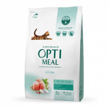 Сухой корм для кошек Optimeal для котят со вкусом курицы 4 кг (B1840901) (199472) Сухой корм для кошек Optimeal для котят со вкусом курицы 4 кг (B1840901) (199472)