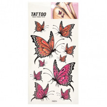 Временная татуировка "Оранжевые и розовые бабочки Tattoo" 1020-HM254