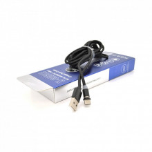 Дата кабель USB 2.0 to Lightning 1.0m 2A magnetic nylon black PiPo (18167) (323672)