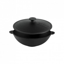 Сковорода Brizoll чавунна WOK з чавунною кришкою 4,7 л 300х103 мм (W30-1) (288872) Сковорода Brizoll чавунна WOK з чавунною кришкою 4,7 л 300х103 мм (W30-1) (288872)