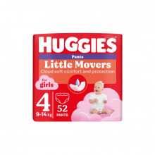 Подгузники Huggies Little Movers/Pants 4 (9-14 кг) для девочек 52 шт (5029053547541) (164972)