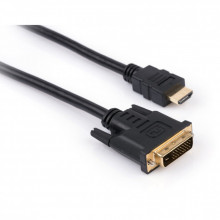 Кабель мультимедийный HDMI M to DVI M 5.0m 24+1pin Vinga (VCPHDMIDVI5) (193972)