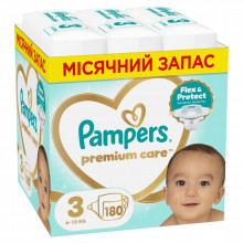 Подгузники Pampers Premium Care Розмір 3 (6-10 кг) 180 шт (8006530223720) (345972)