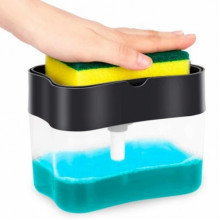 Диспенсер для моющего средства с подставкой для губки Soap Pump & Sponge Caddy Черный (343082)