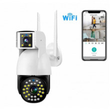 Камера видеонаблюдения двухобъективная уличная поворотная SC-01 WIFI IP 360/90 V380PRO 2+2.0mp (205182)