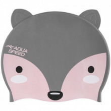 Шапка для плавания Aqua Speed Zoo Fox 115-26 9814 лисиця, сірий Діт OSFM (5908217698148) (286182)